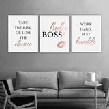 Lady Boss Canvas Art Set I 01 -3 Pieces