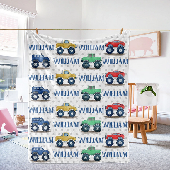 Custom Name Fleece Blanket 01