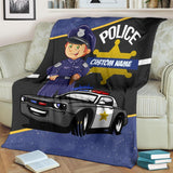 Custom Name Fleece Cartoon Blanket II05 - Truck