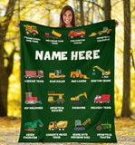 Custom Name Fleece Cartoon Blanket I01