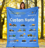 Custom Name Fleece Cartoon Blanket I23 - Construction