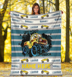 Custom Name Fleece Cartoon Blanket II07 - Truck