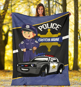 Custom Name Fleece Cartoon Blanket II05 - Truck