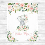 Personalized Name Fleece Blanket 08-Elephant