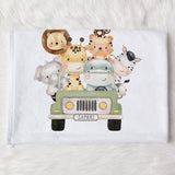 Personalized Name Fleece Blanket - Animal05