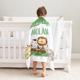 Personalized Name Fleece Blanket - Animal04