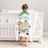 Personalized Name Fleece Blanket - Animal05