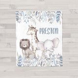 Personalized Name Fleece Blanket - Animal06