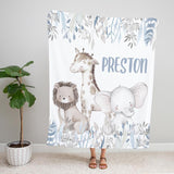 Personalized Name Fleece Blanket - Animal06